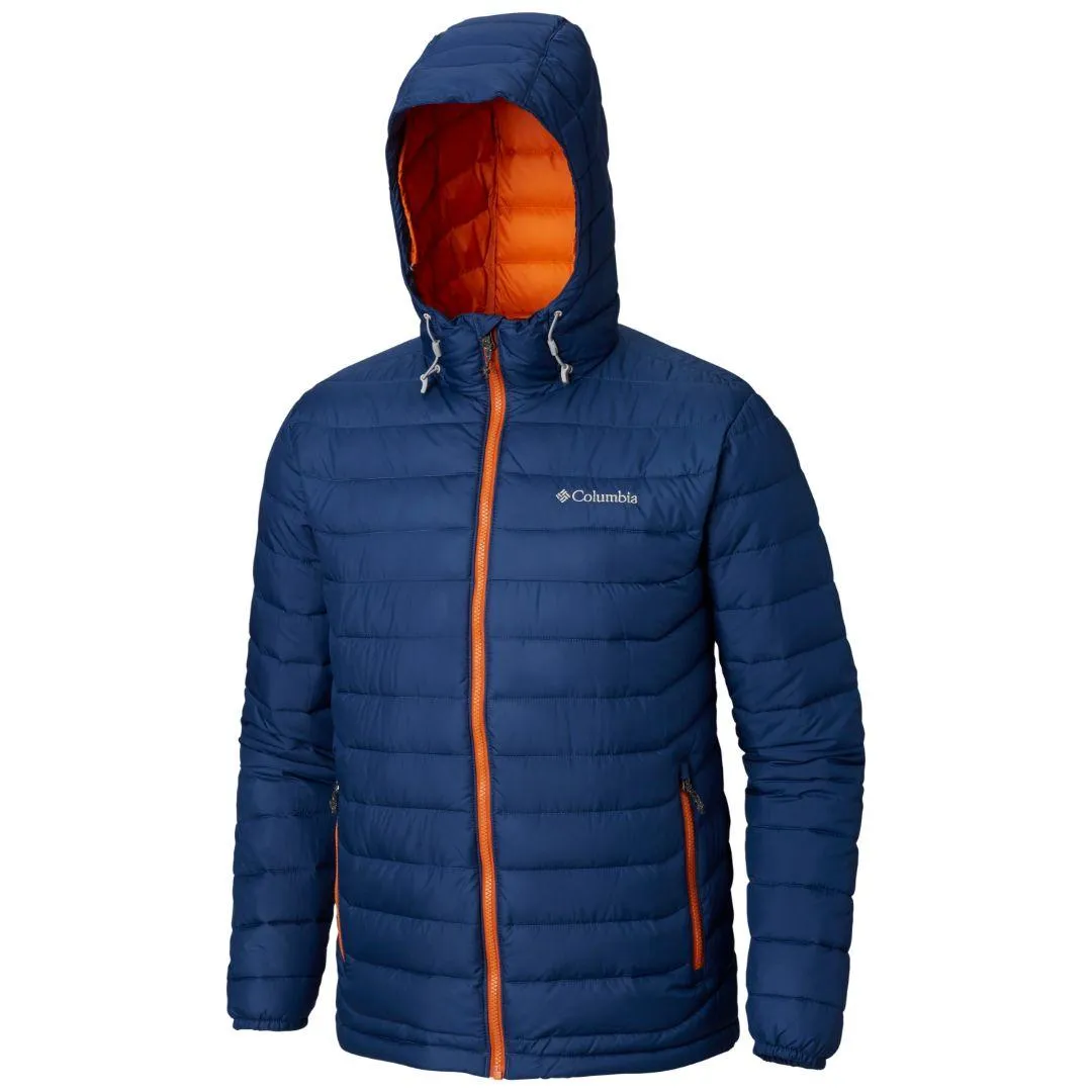 suitable for weekend getaways Columbia Men Blue Powder Lite Hooded Jacket