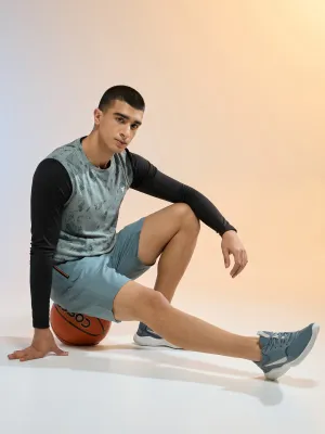 Men Jacquard Slim Fit Round Neck Sports Innerwear Vest with DOUBLE COOL Reinforced Shoulder Structure
