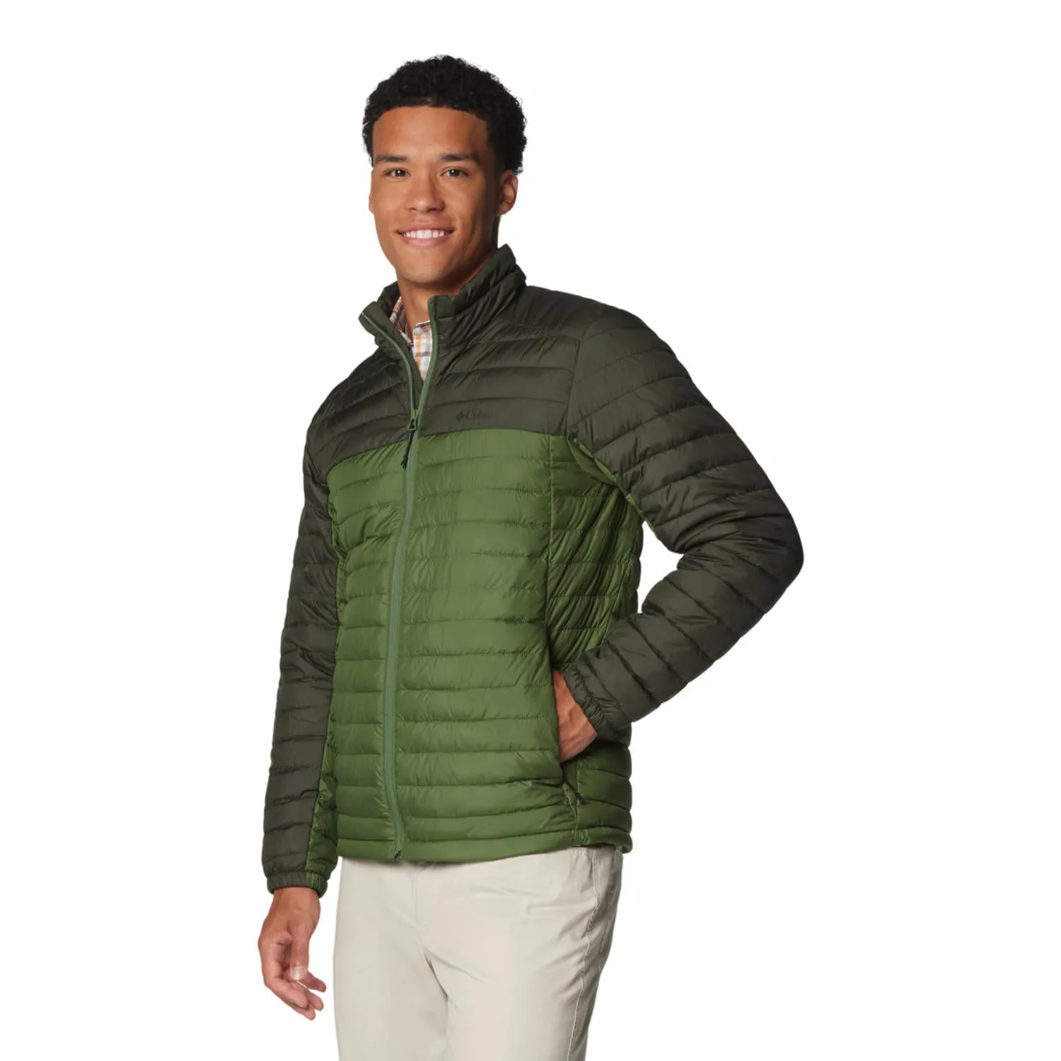 Columbia Men Green Silver Falls II Jacket Zip-up Fleece
