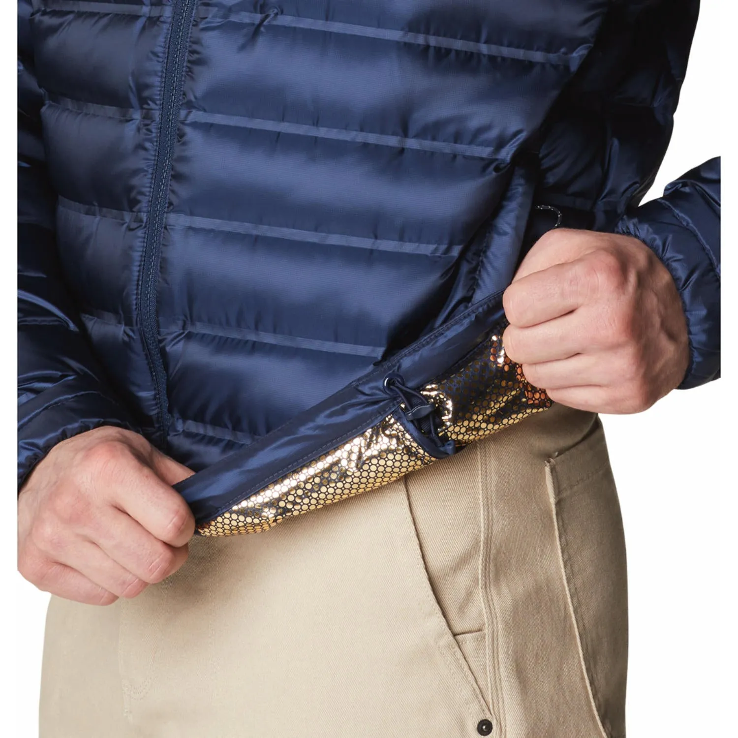 Convertible Collar Style Columbia Men Blue Pebble Peak II Down Jacket