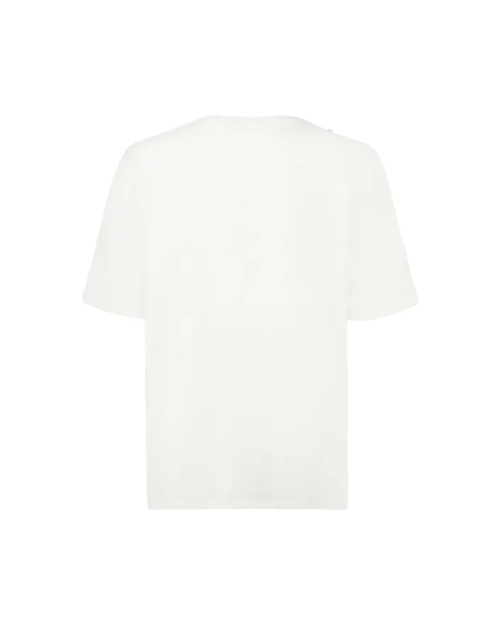 Phobia T-shirt unisex bianca con fulmini blu grigi azzurri PH00107BLGRLB Slim Fit Comfort Ethically Sourced Material