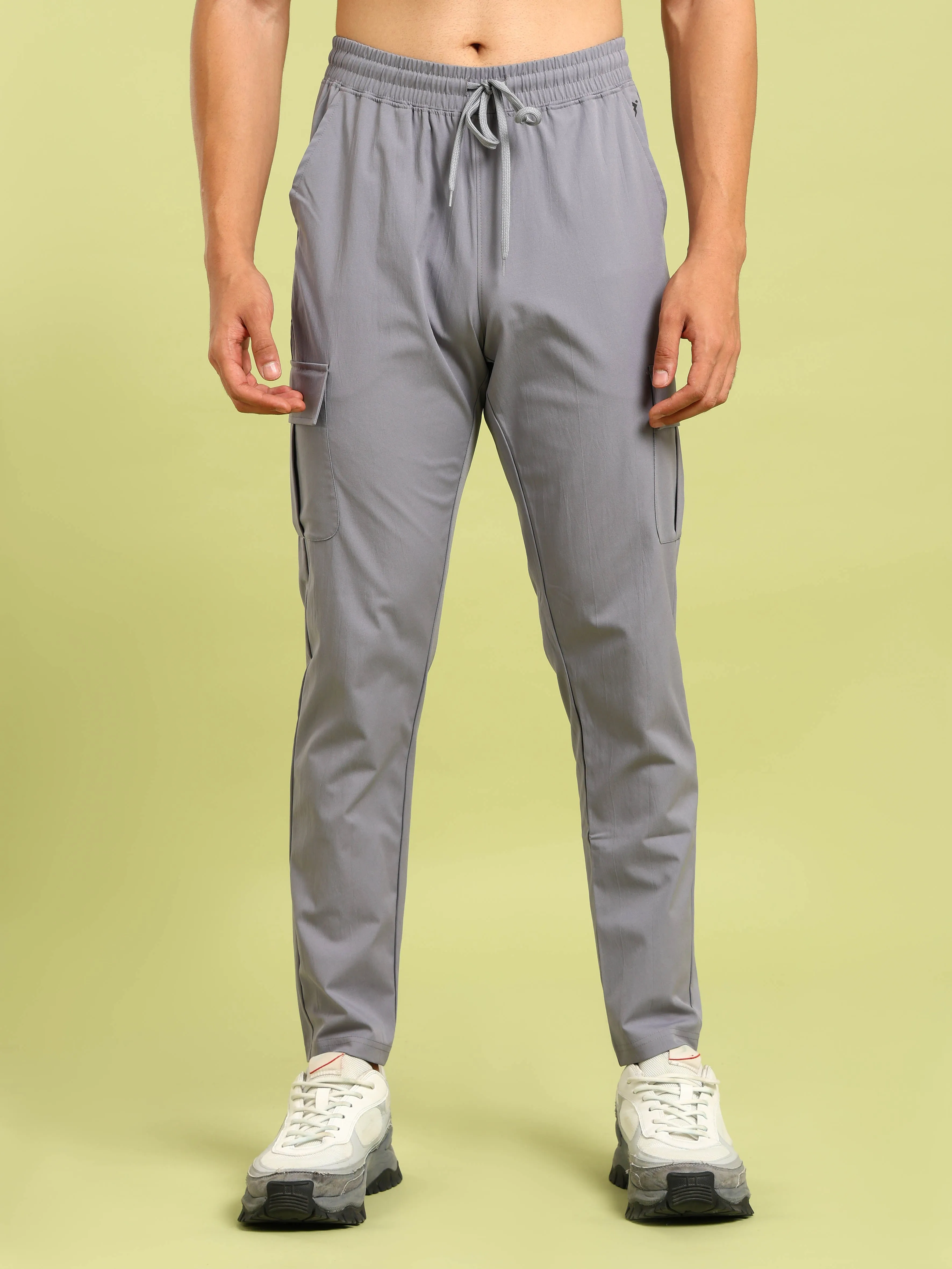 Men Solid Relax Fit Sports Cargo Trackpants with TS FLEXI Crossfit Shorts Capri