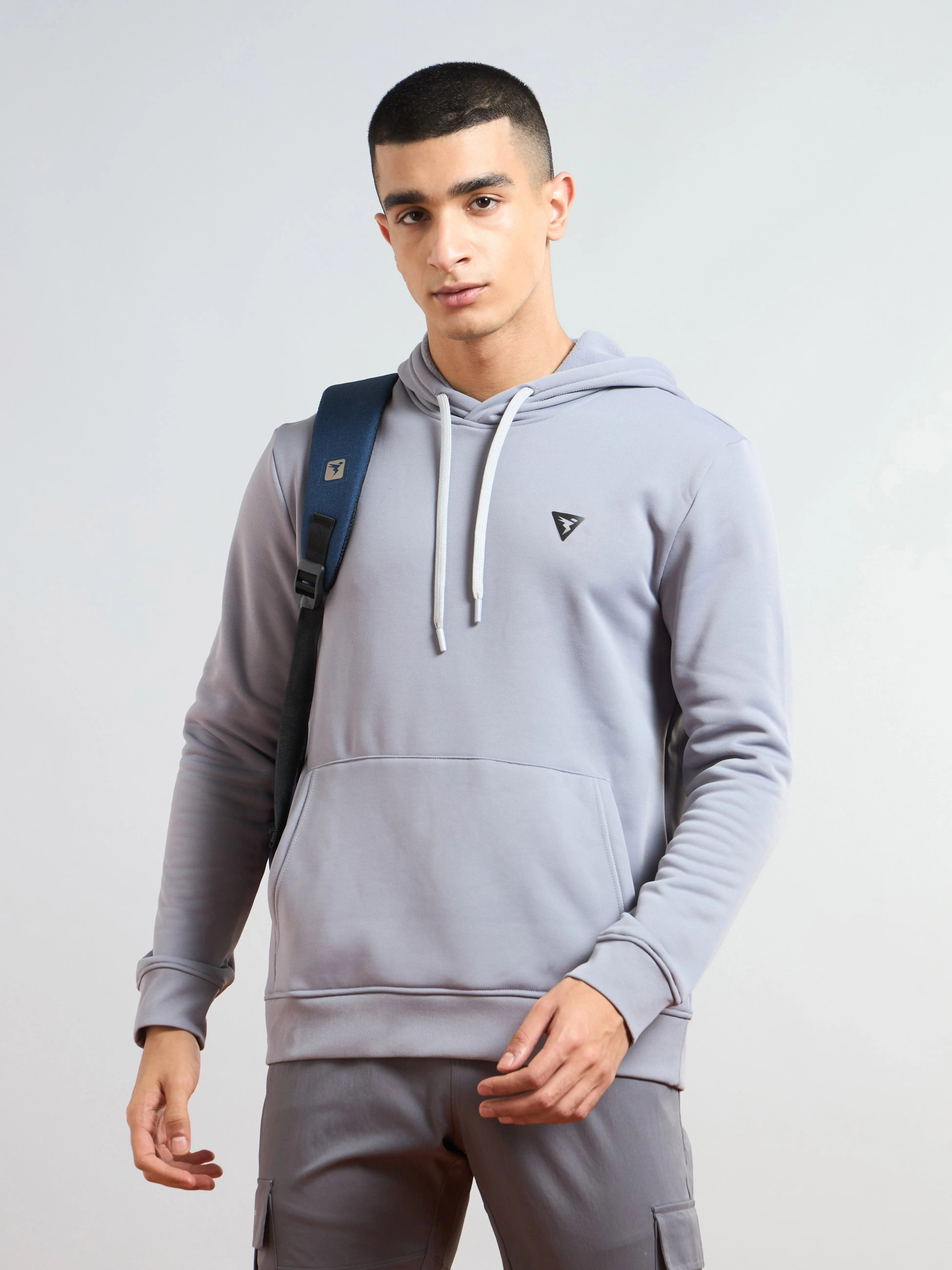 Love Glow Ergonomic Cut Men Solid Slim Fit Hooded Jacket with TECHNO DRY