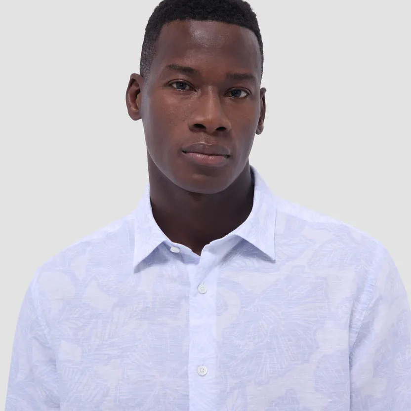Bugatchi Julian Floral Long-Sleeve Shirt - Air Blue Faith Core