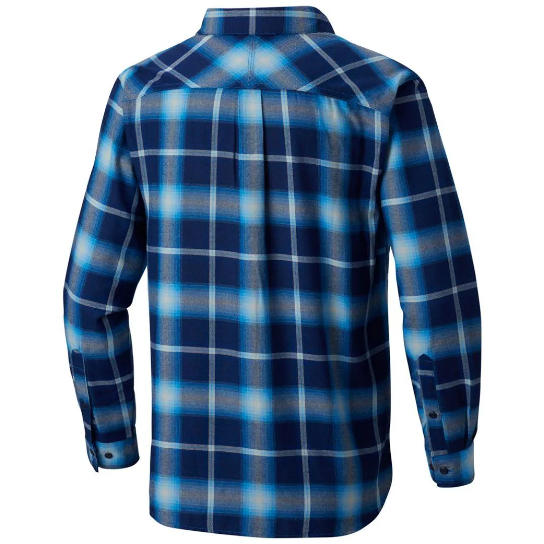 Columbia Men Blue Silver Ridge Flannel Long Sleeve Shirt Effortless Style Camera Glow