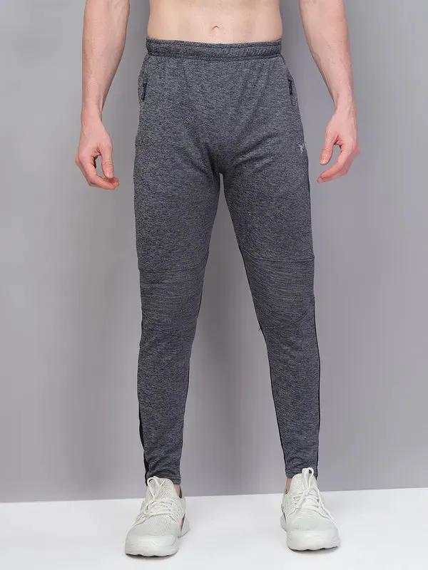 Men Melange Slim Fit Trackpants with TECHNO GUARD Tear Resistant Polyester Cycling Fit