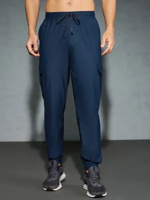 Reinforced Stress Points Athletic Stretch Men Solid Slim Fit Cargo Joggers with DURACOOL 