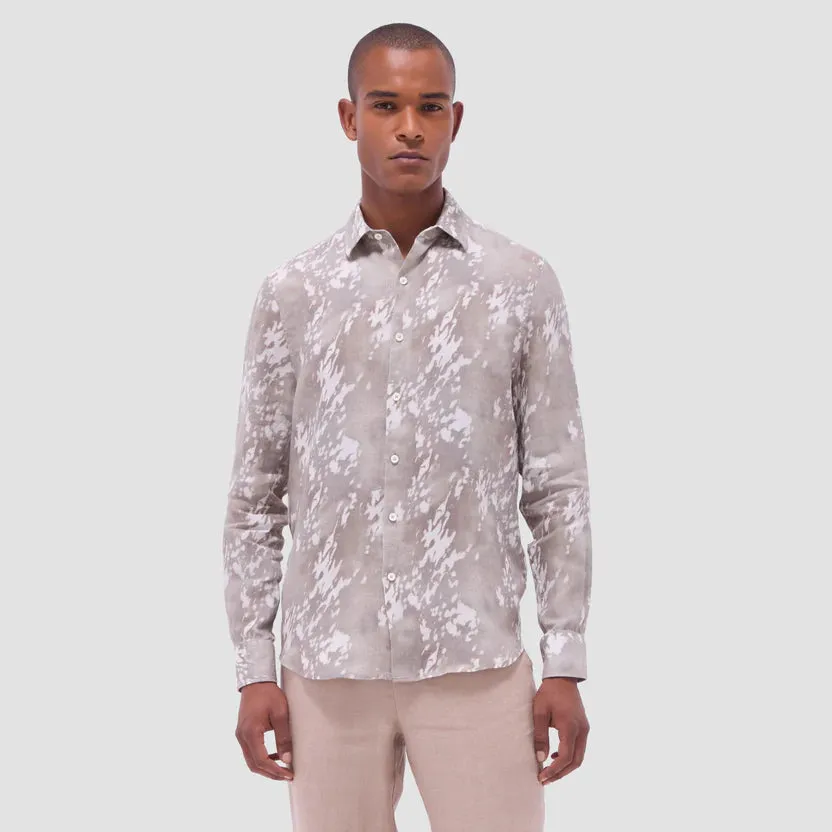 Bugatchi Julian Abstract Long-Sleeve Shirt - Olive Functional Jacket
