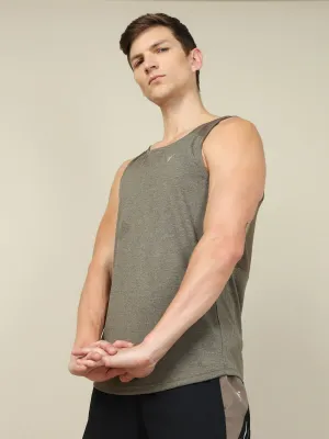 Premium Fabric Blend Men Melange Slim Fit Scoop Neck Innerwear Vest with TECHNO COOL 