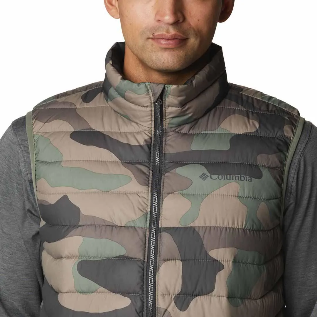 Water Resistant Material Feature Columbia Men Green Powder Lite Vest