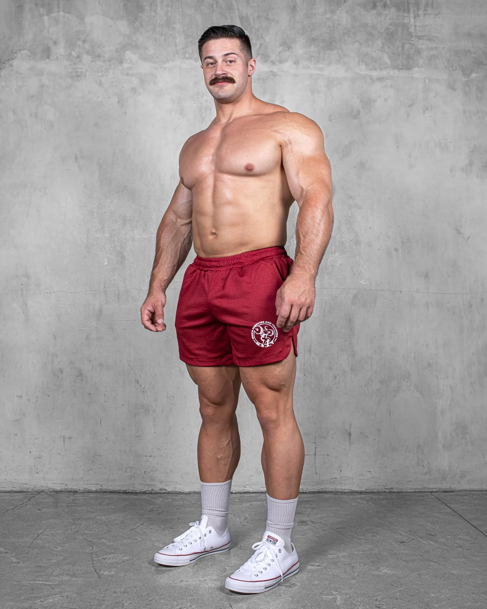 Static Resistant Fibers Color Variety LIFTING SHORTS ?C MESH / RED