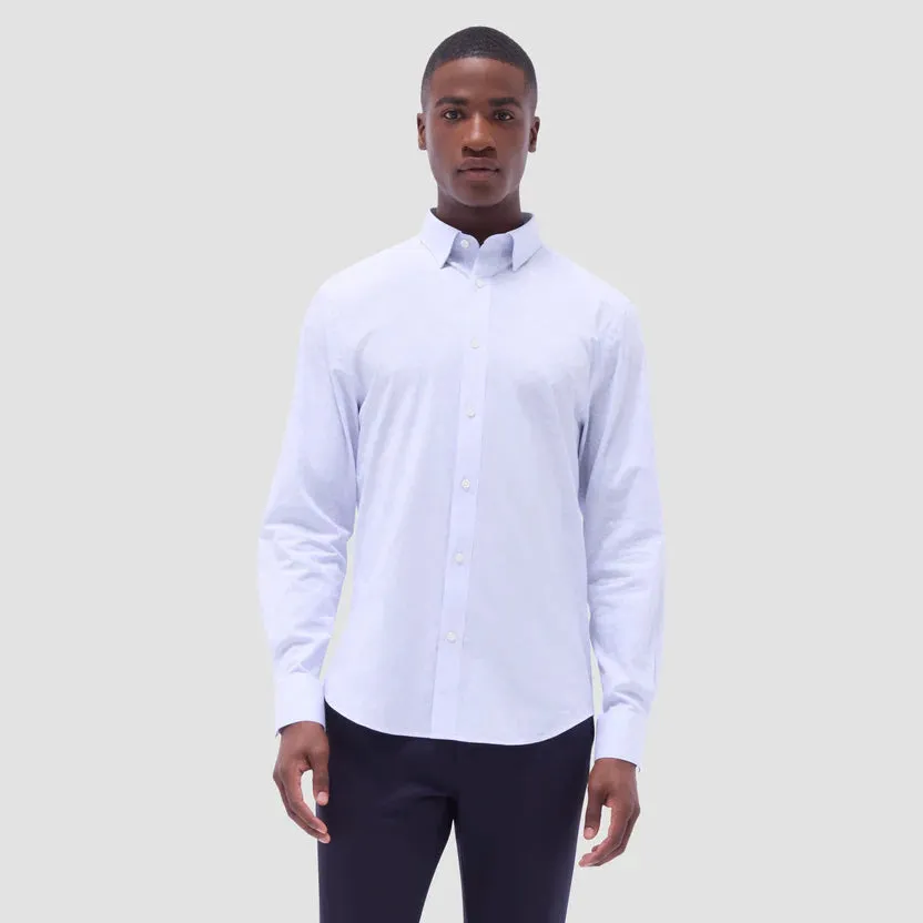 Bugatchi Karl Graph Check Long-Sleeve Shirt - Sky Compression Fit Loose Thread