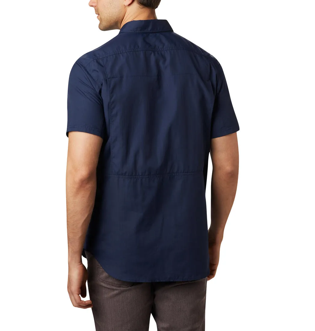 Columbia Men Blue Silver Ridge 2.0 Short Sleeve Shirt (Sun Protection) LayeredPanels