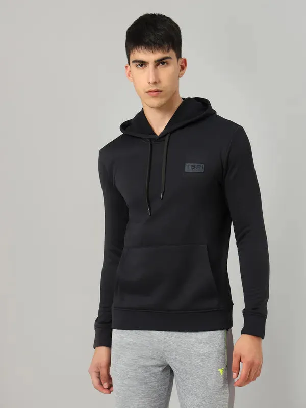 Men Solid Slim Fit Hooded Jacket with TECHNO DRY TearResistant Fabric