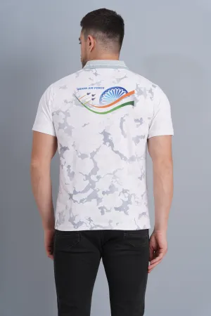 Men's AF Logo Polo T Shirt White Versatile Look