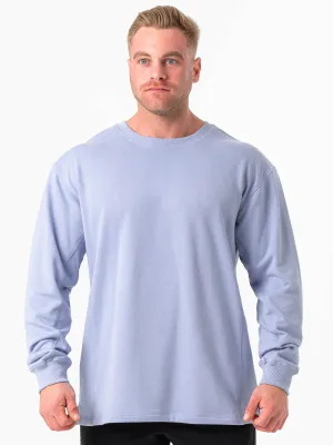 Cozy Hoodie Wear product dancing suitable rhythm Force Crew Neck - Lilac Blue