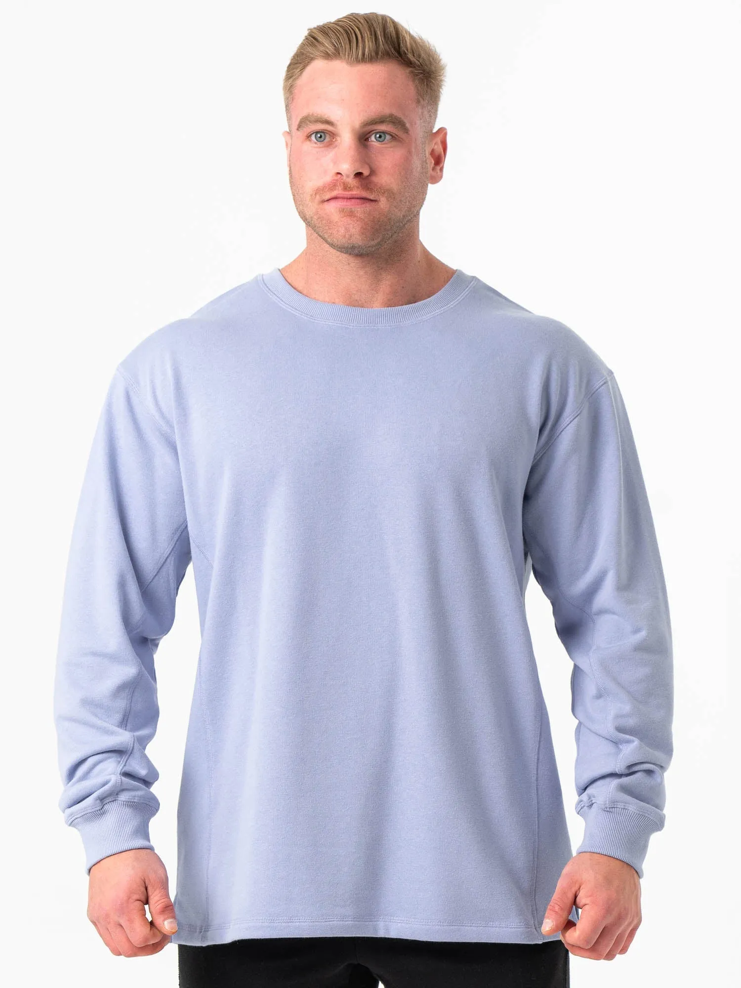 Cozy Hoodie Wear product dancing suitable rhythm Force Crew Neck - Lilac Blue