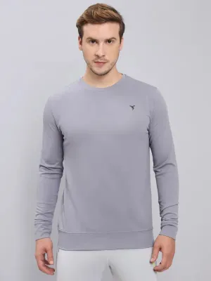 Men Solid Slim Fit Crew Neck T-shirt with ELASTO PLUS AllDay Comfort Breathable fabric