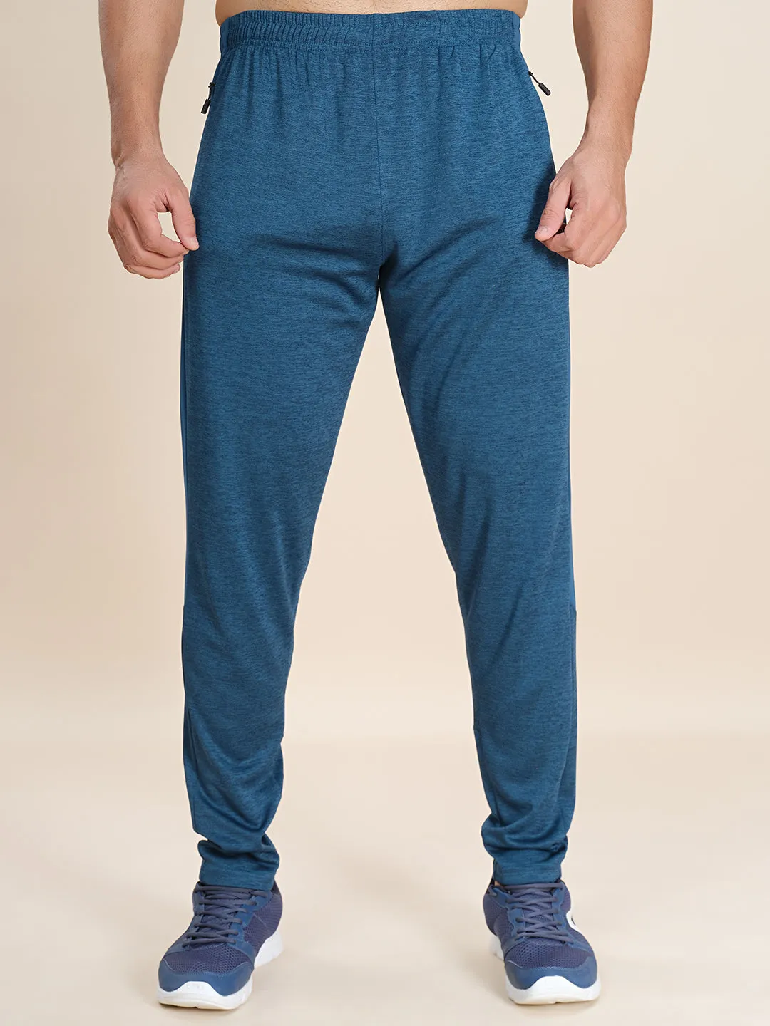 Sporty Performance Functional Design Men Plus Size Solid Slim Fit Active Trackpants