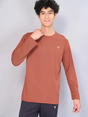 Men Solid Slim Fit Crew Neck T-shirt with TECHNO COOL Lightweight Fabric