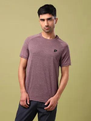 Men Solid Slim Fit Crew Neck T-shirt with DOUBLE COOL Anti Perspiration Lining Stretch Jersey Knit