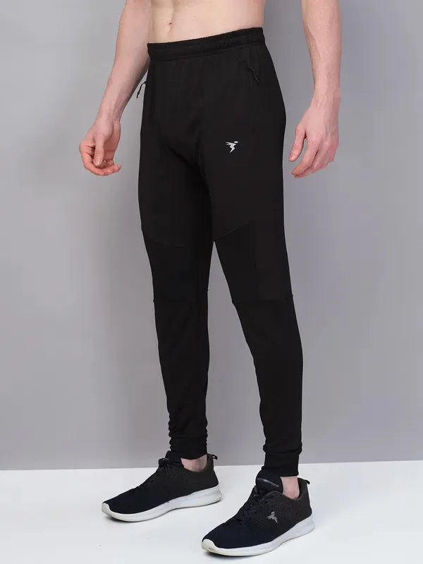 Men Solid Slim Fit Trackpants with TECHNO GUARD Silicone Gripper Band