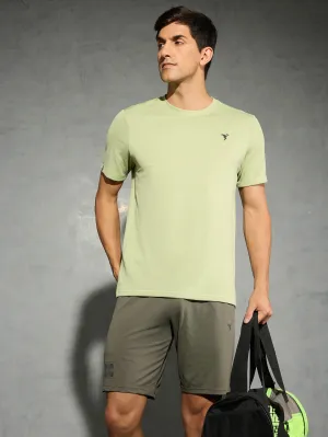 Men Solid Slim Fit Crew Neck T-shirt with DOUBLE COOL RecycledBlend Modern Fit