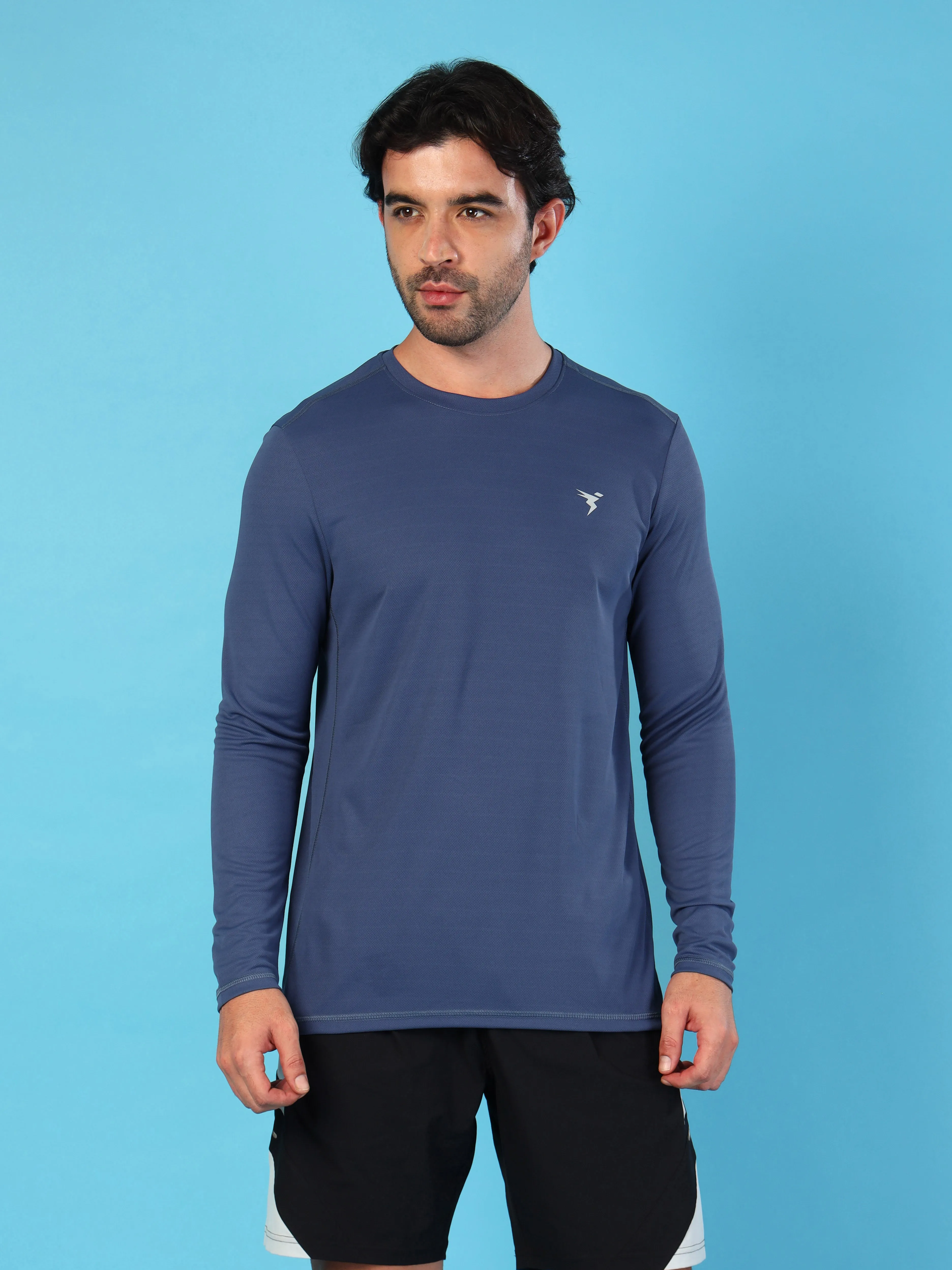 Men Solid Slim Fit Crew Neck T-shirt with TECHNO COOL  Cozy Comfort Design Ethically Sourced Materials