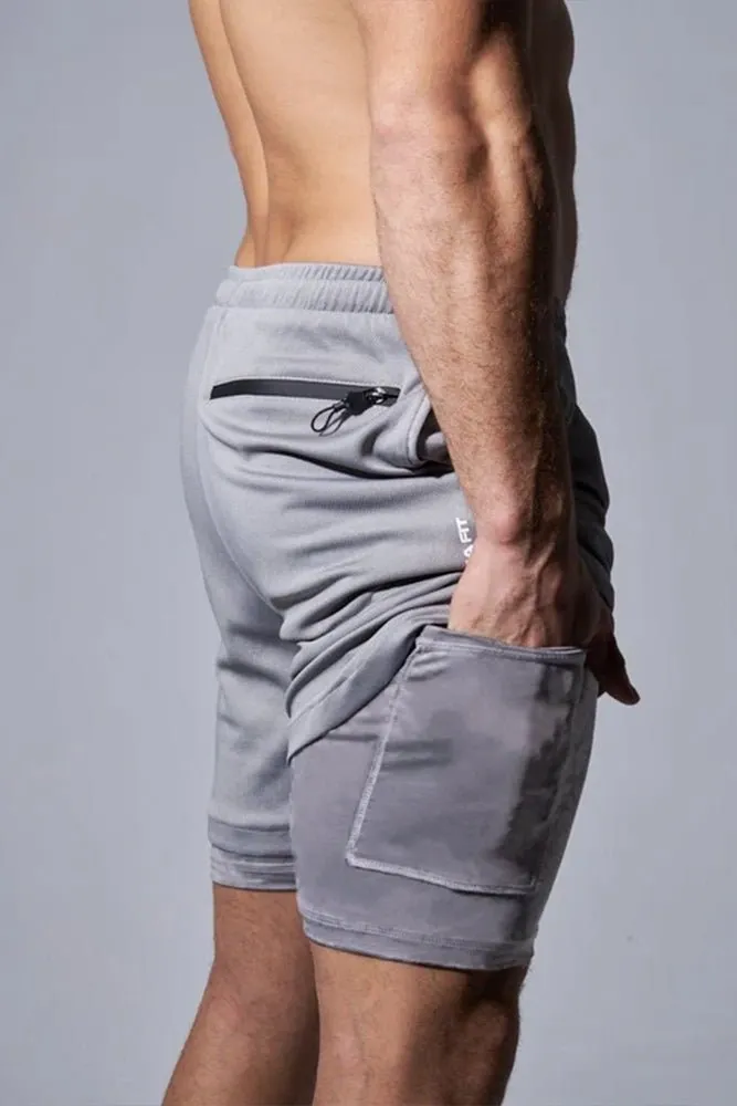 Maverik Short Gray Flexible Waistband Flexible Layer