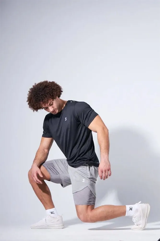 Maverik Short Gray Leather Look