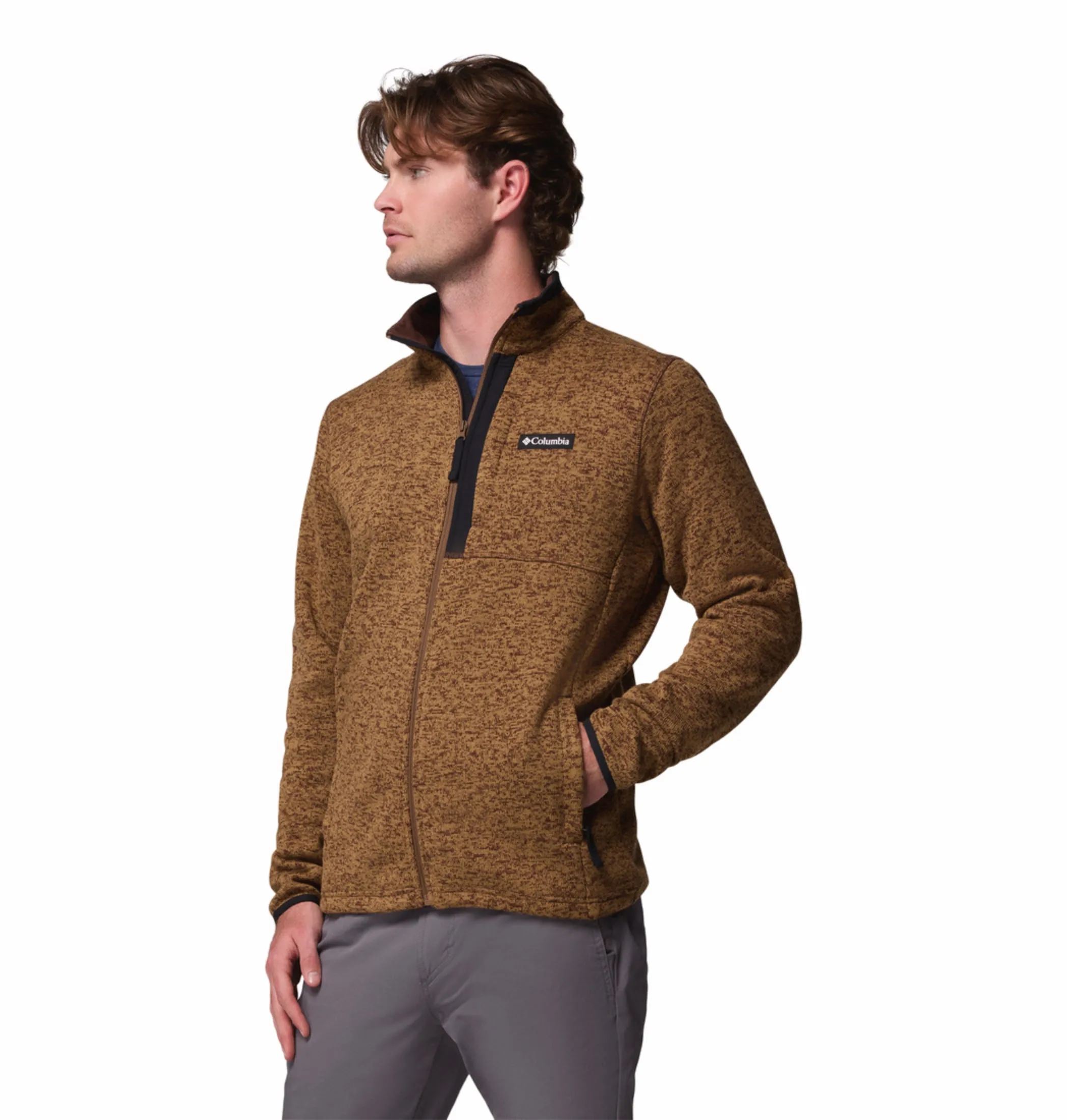 Fall Outfit Columbia Men Brown Sweater Weather Jacket