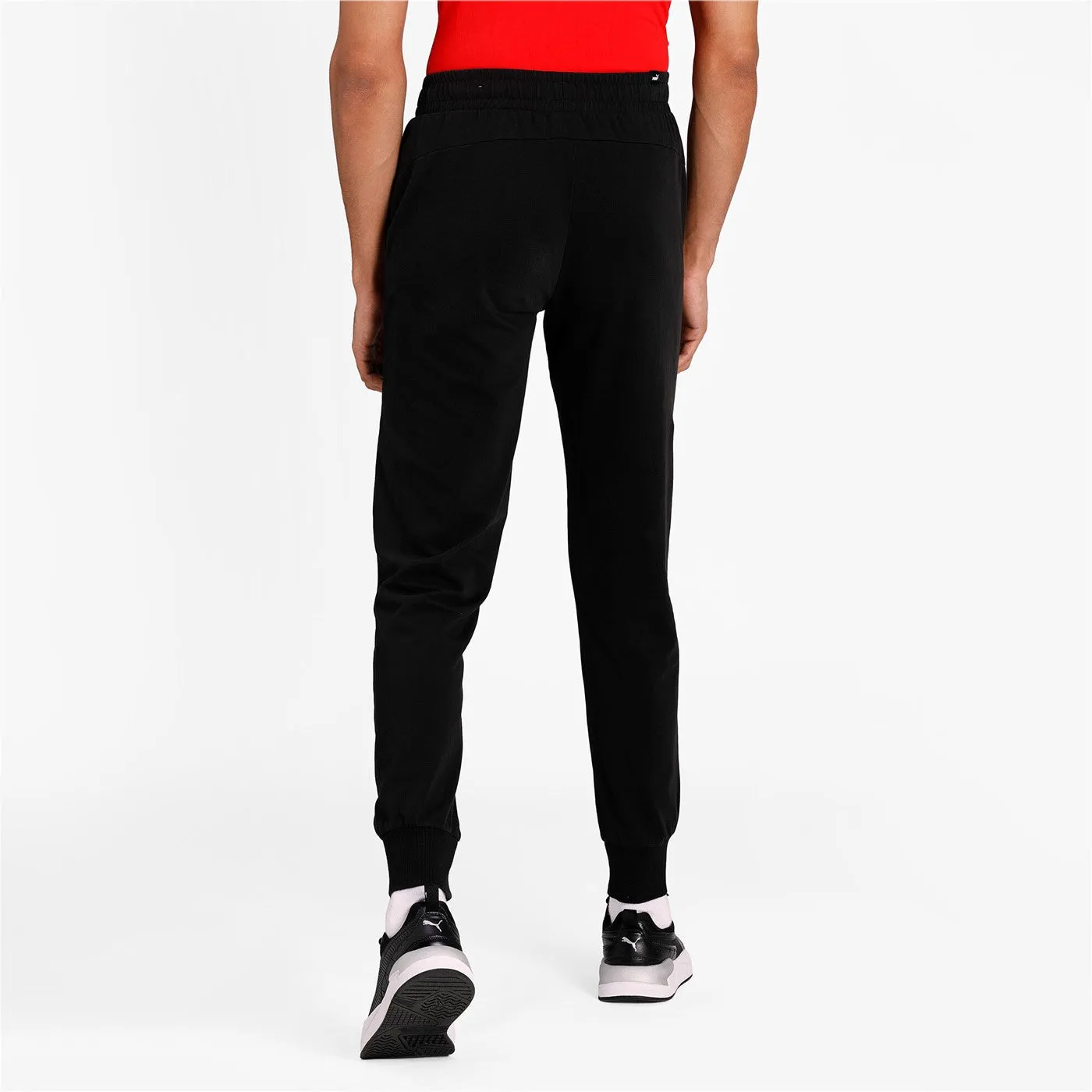 Puma pantalone sportivo da uomo in cotone jersey ESS Jersey Pants op 586747 01 black Sporty Look Flexible Waist Toggle
