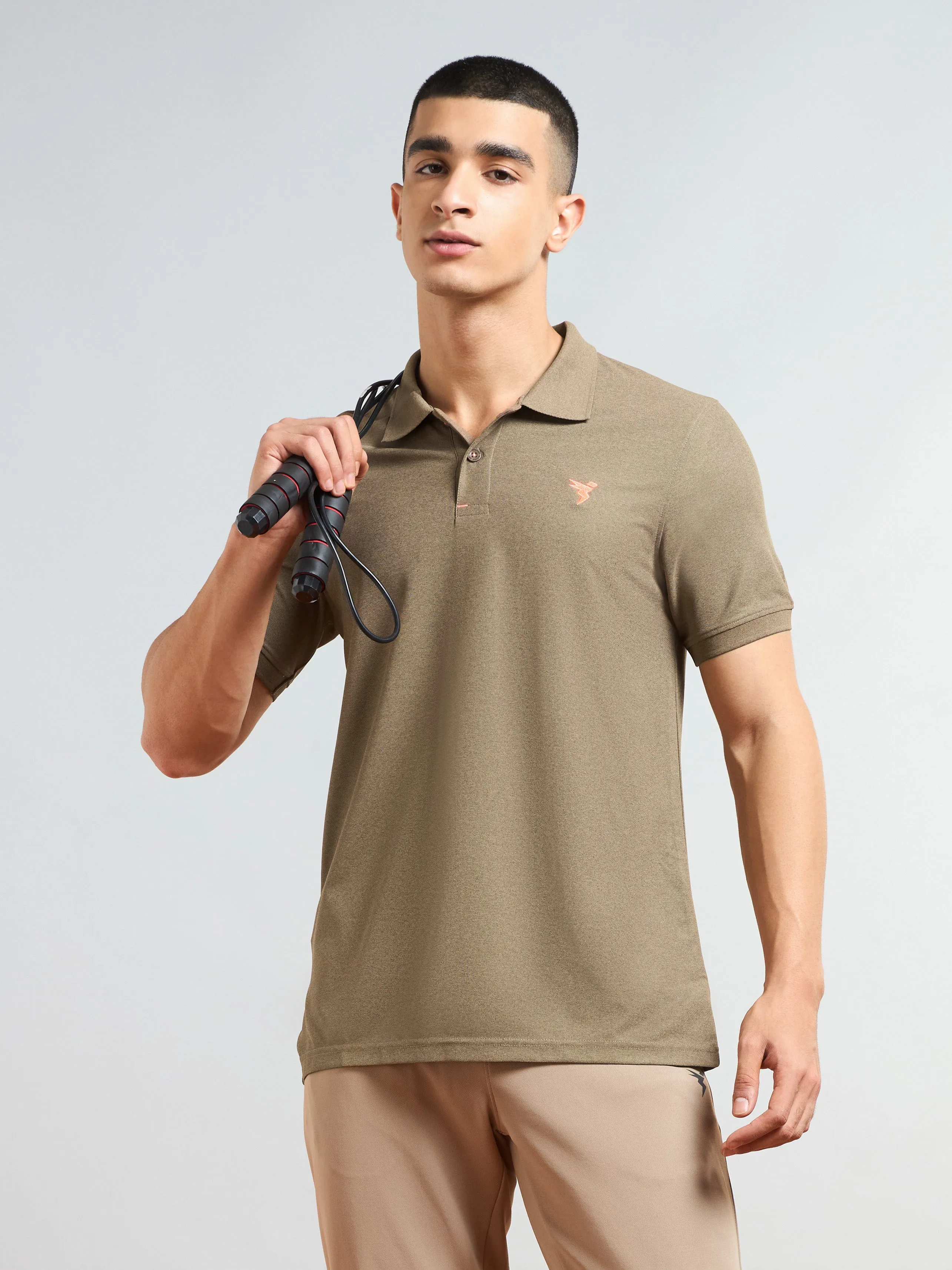 Timeless Style Men Solid Slim Fit Polo T-shirt with MATPIQ
