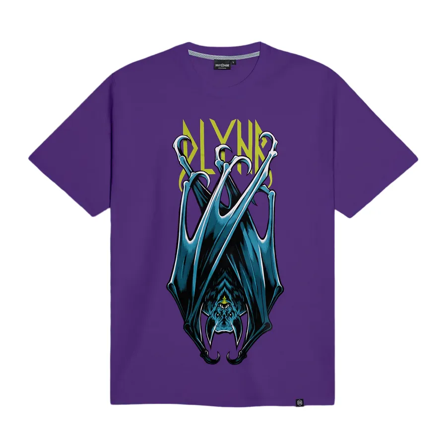 GentleWashResistance Dolly Noire T-shirt da uomo manica corta Covid Bat Tee 2ts398-ta-03 purple