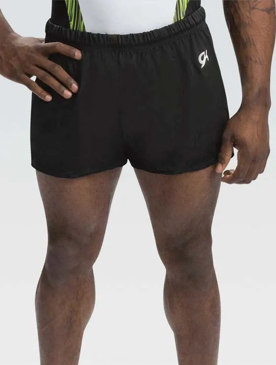 Men's Nylon/Spandex Gymnastics Shorts Black Stretch Movement