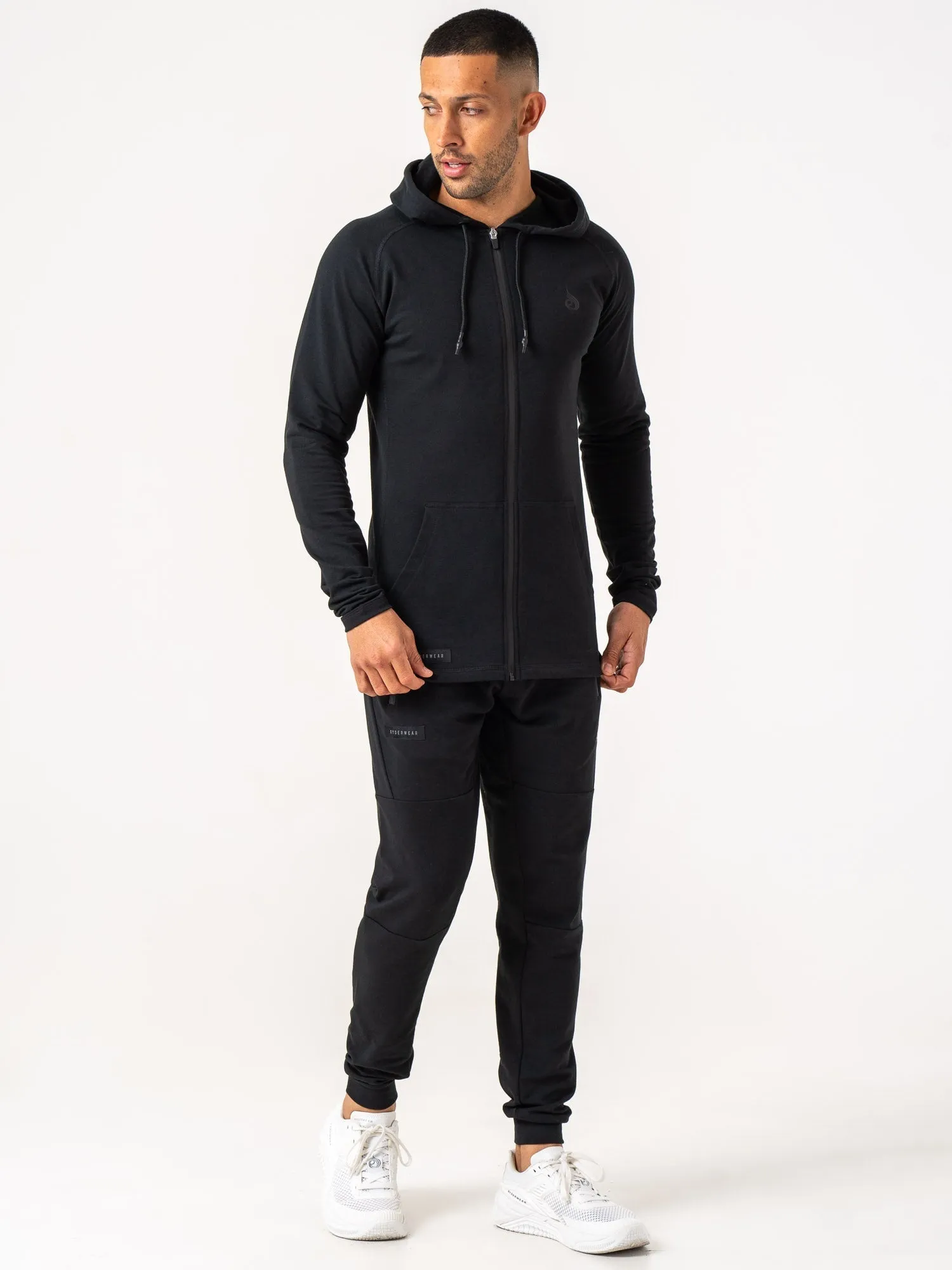 Endurance Zip Up Jacket - Black Chill Layer Plaid Design