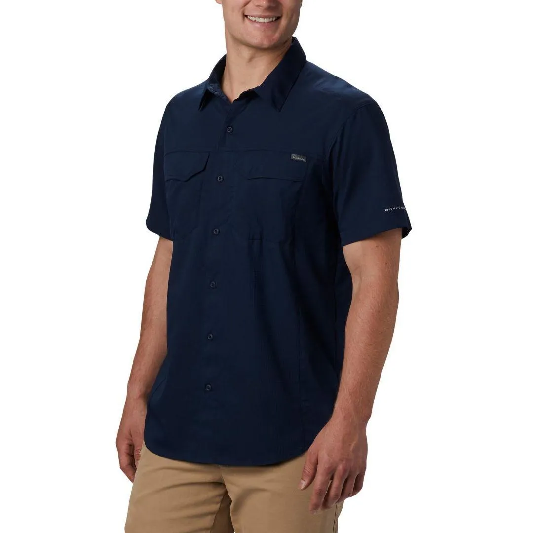 Cozy Style Columbia Men Blue Silver Ridge Lite Short Sleeve Shirt (Sun Protection)