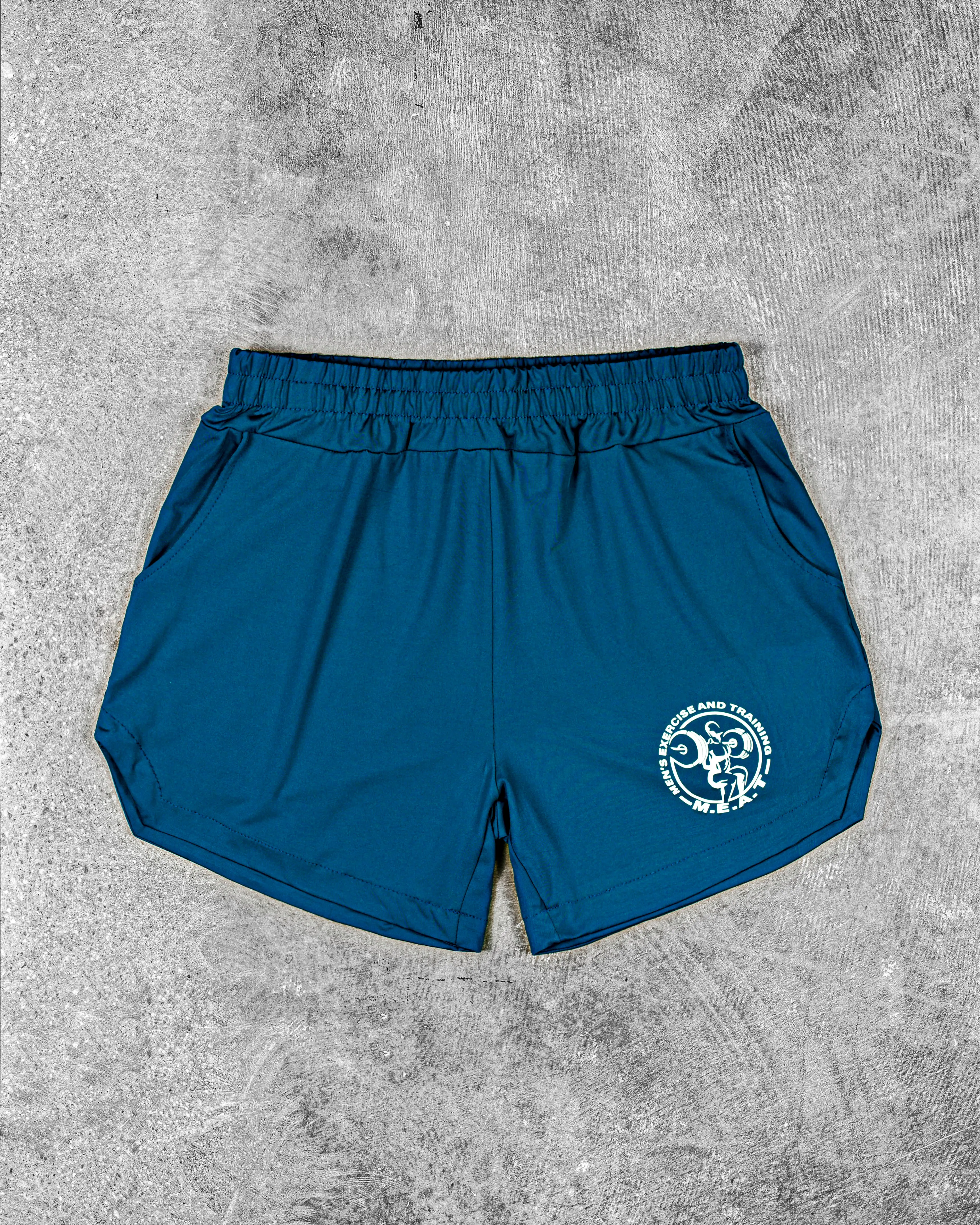 Seamless Edge Design nylon blend LIFTING SHORTS ?C CLASSIC / BLUE