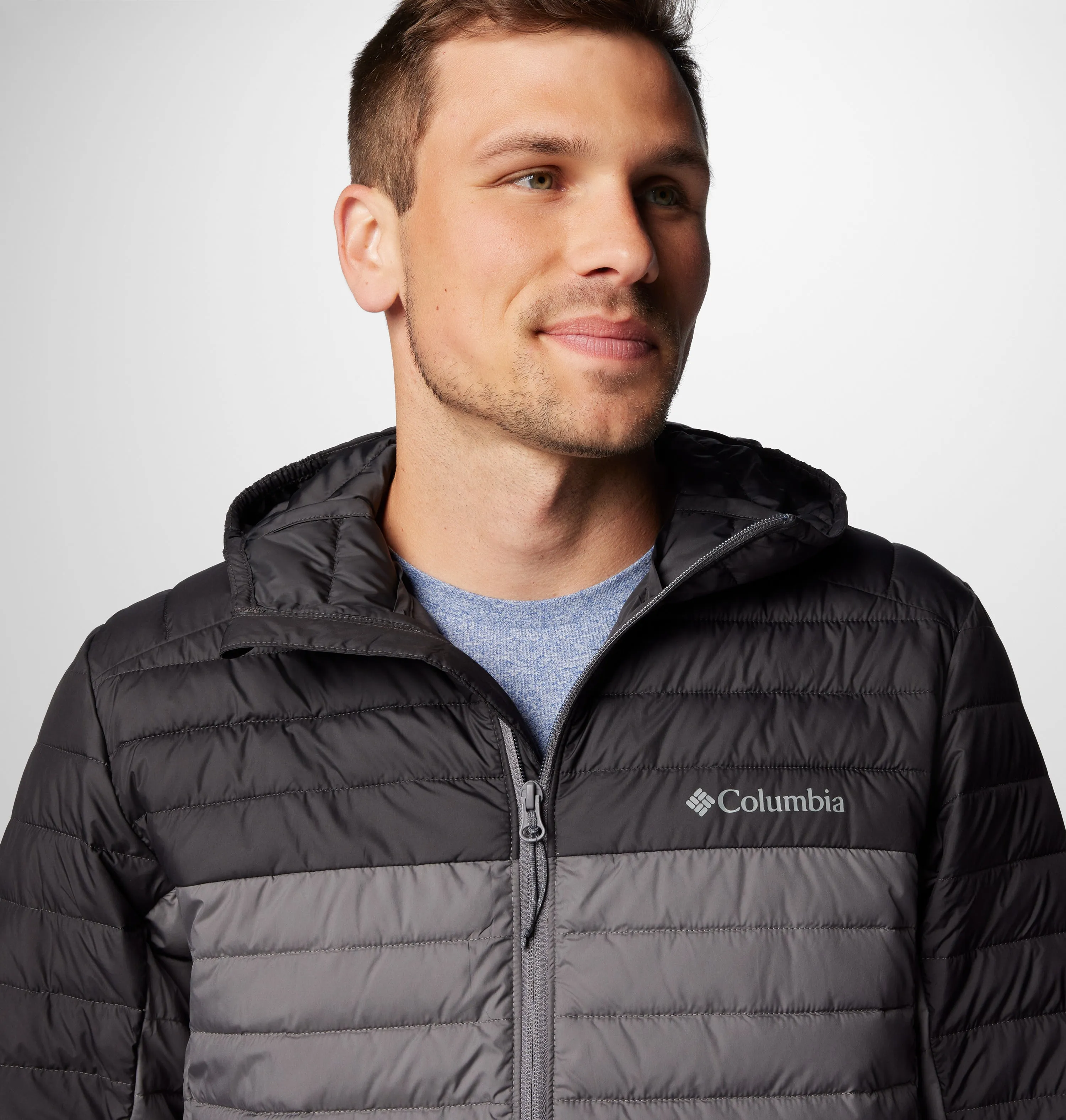 beach bonfire Columbia Men Grey Silver Falls II Hooded Jacket