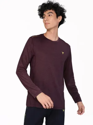 Men Melange Slim Fit Crew Neck T-shirt with DOUBLE COOL Temperature Regulating Unisex Core