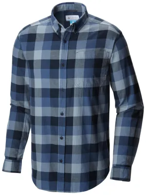 AdjustableWaistband Columbia Men Blue Out and Back II Long Sleeve Shirt