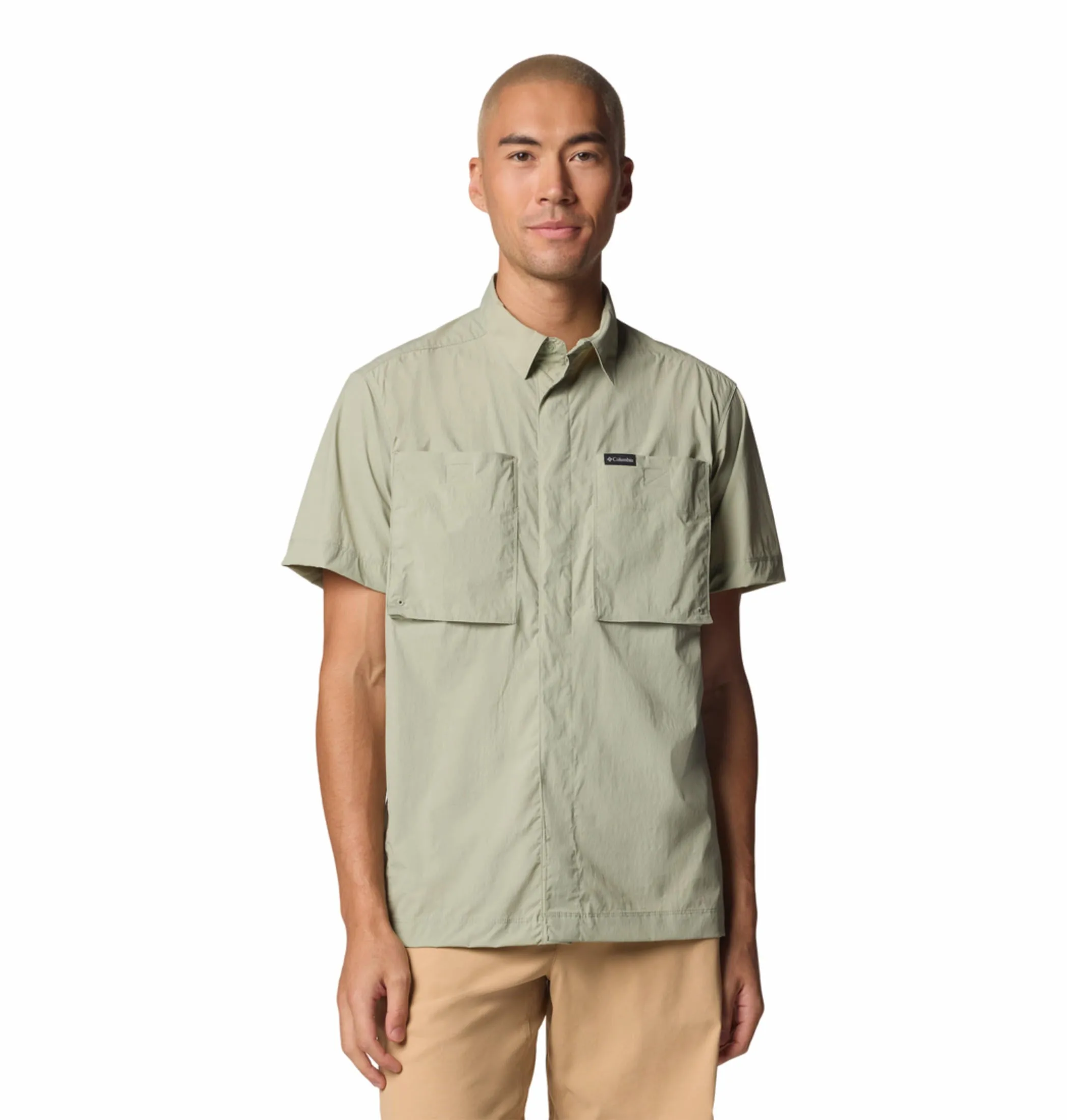 Couple Look Icon Glow Columbia Men Green Black Mesa Utility SS Shirt