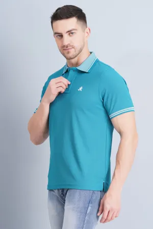 Men's Polo T Shirt Blue quick dry Trendy Outfit