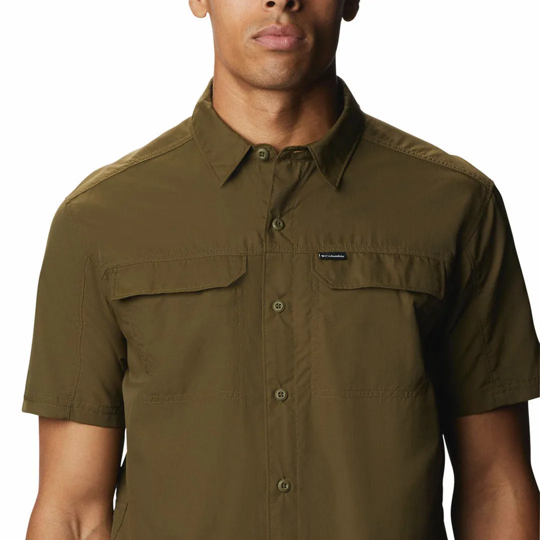 UVProtection Columbia Men Green Silver Ridge 2.0 Short Sleeve Shirt (Sun Protection)