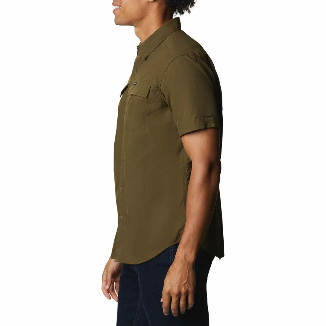 MultiPocket System Sophisticated Style Columbia Men Green Silver Ridge 2.0 Short Sleeve Shirt (Sun Protection)