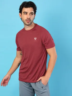 Effortless Fit Men Solid Slim Fit Crew Neck T-shirt with DOUBLE?COOL