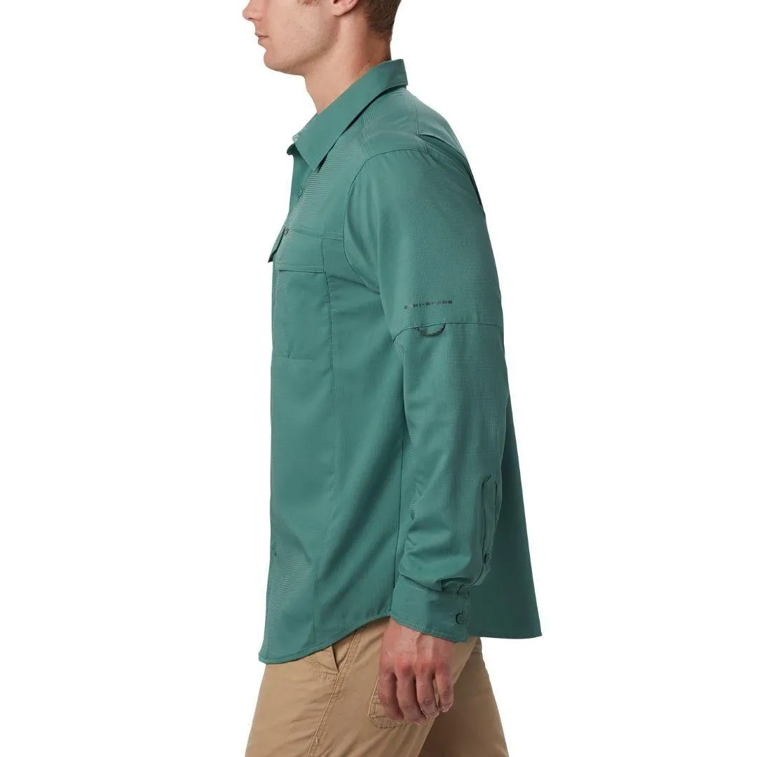 Relaxed Fit Outdoor Footwear Columbia Men Green Silver Ridge Lite Long Sleeve Shirt (Sun Protection)