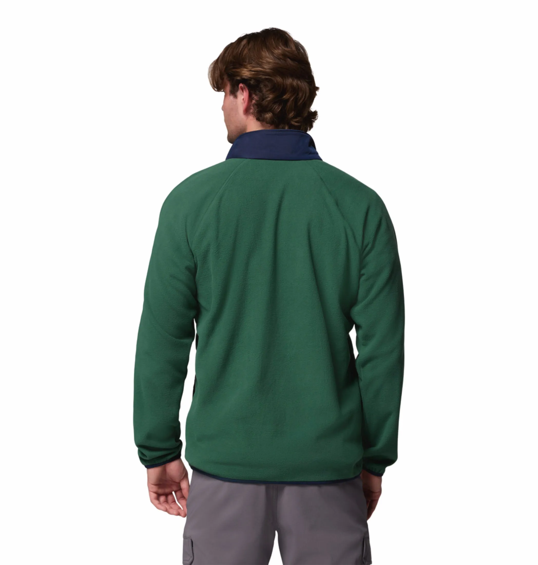 Active Walk Columbia Men Green Fast Trek Overlay Fleece Jacket