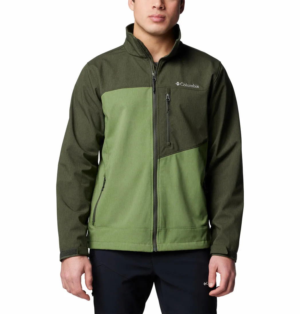 High Density Weave Cold Shield Columbia Men Green Cruiser Valley II Softshell
