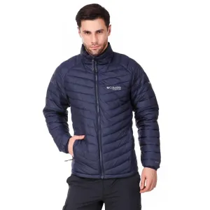 Columbia Men Blue Snow Country Jacket mountain scene